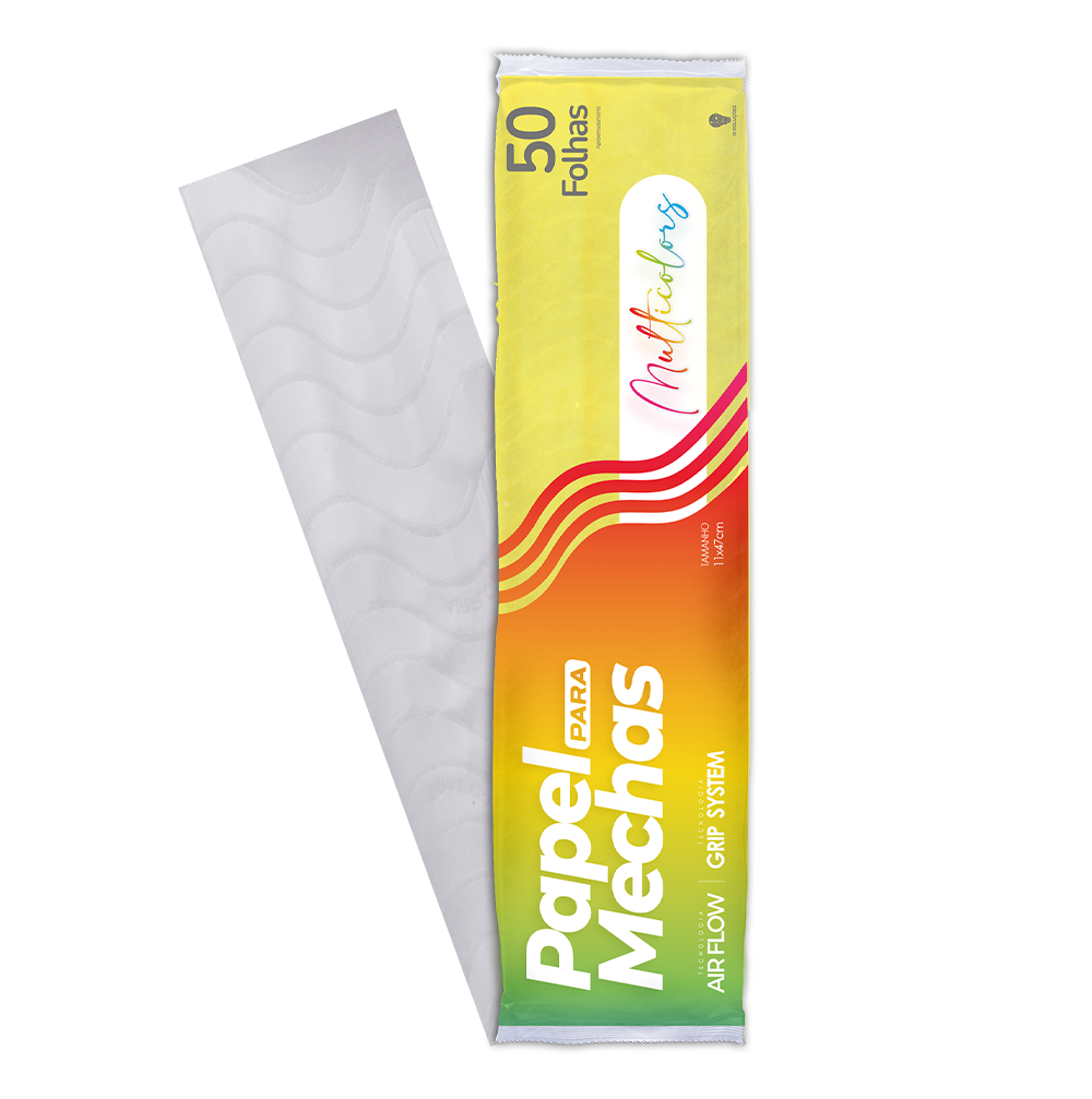 Papel para mechas - multicolors highlights paper 11*47 - 50 sheets yellow