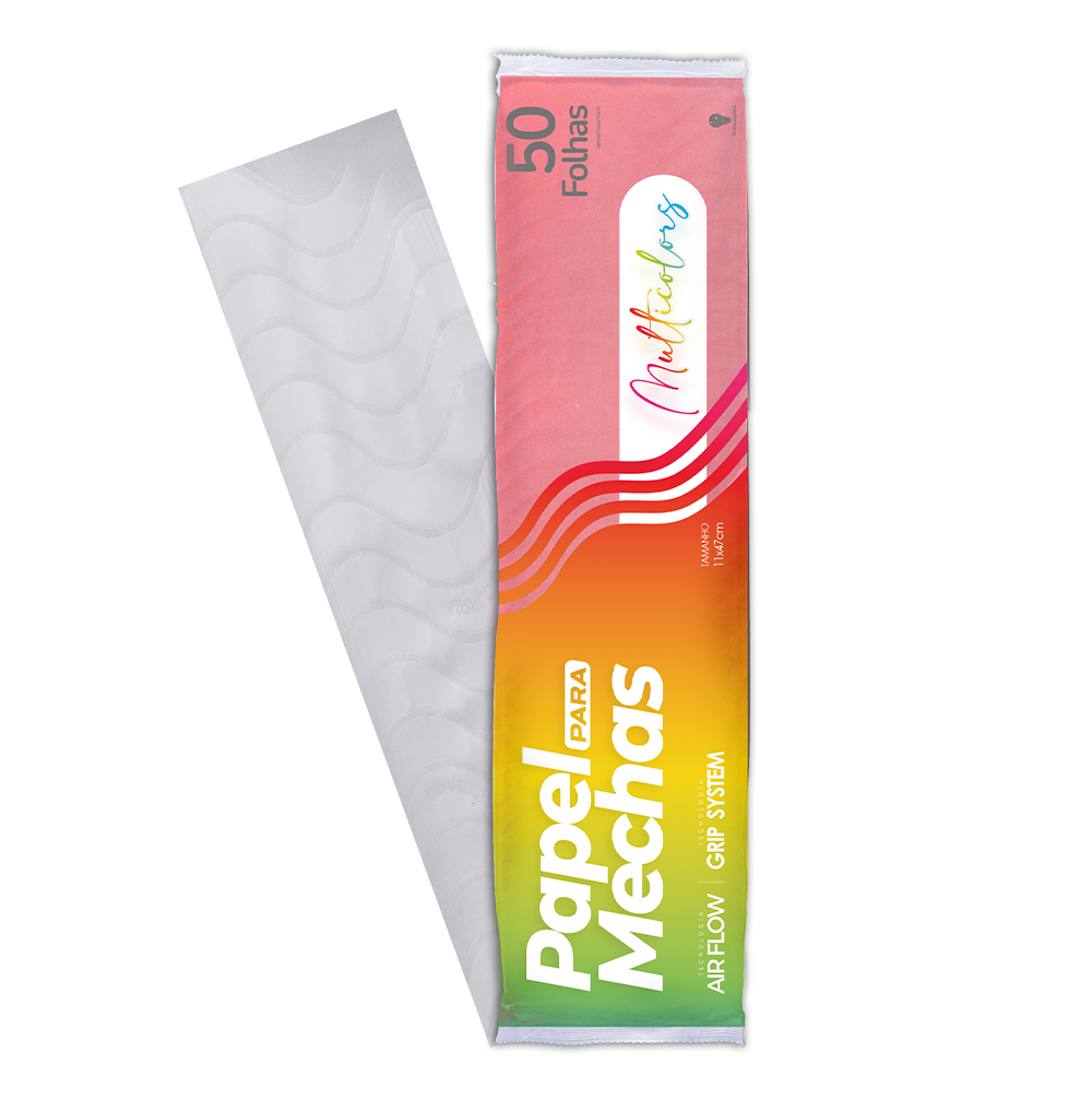 Papel para mechas - multicolors highlights paper 11*47 - 50 sheets red