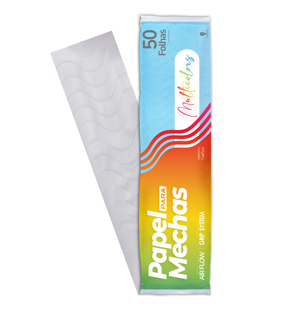 Papel para mechas - multicolors highlights paper 11*47 - 50 sheets blue