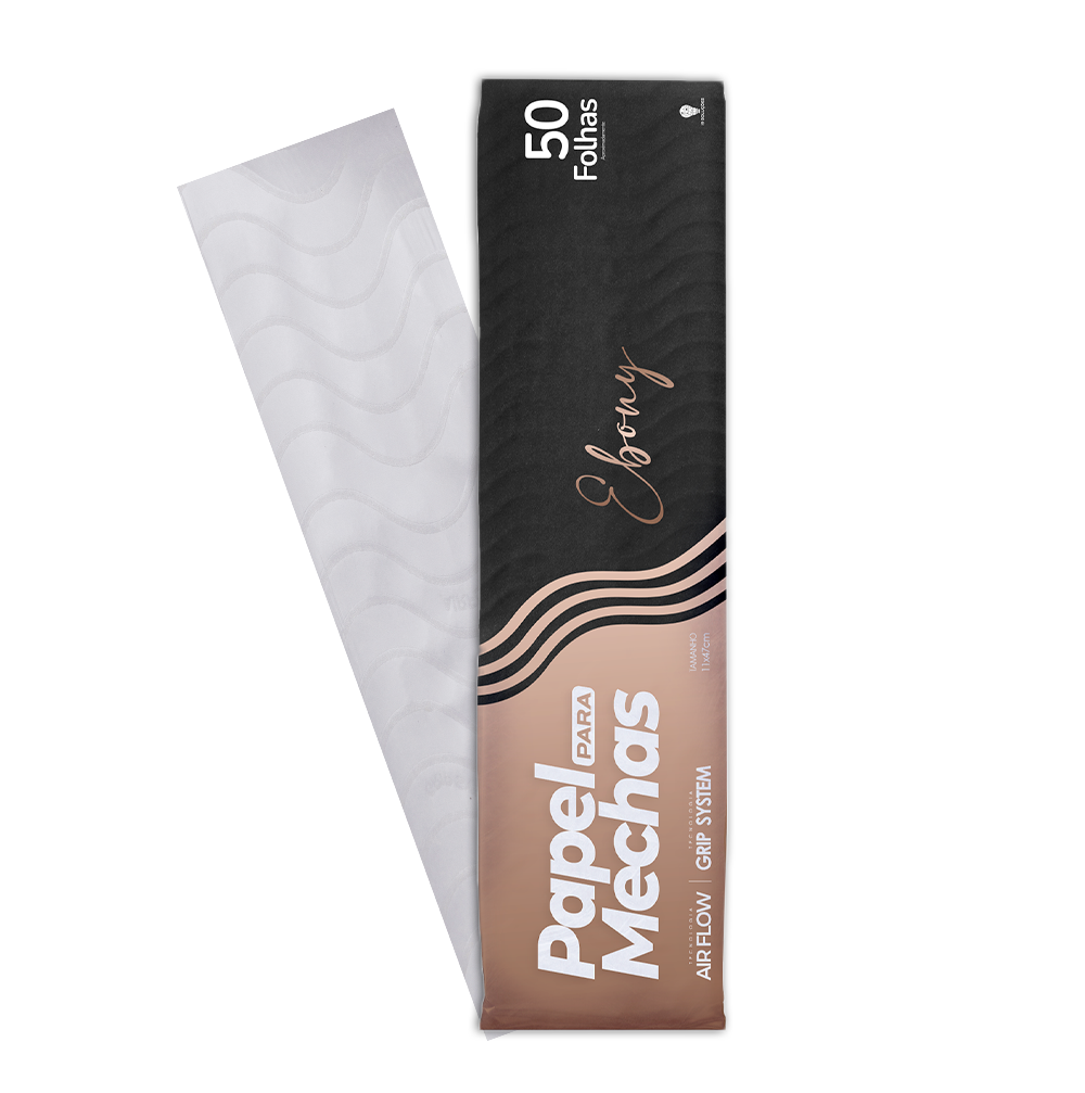 Papel para mechas - ebony highlights paper - 11*47 - 50 sheets